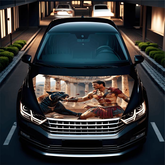 Folie Capota Auto Hood Art rezistenta la exterior marime M 165 x 120 cm - IoArtify.ro [2]