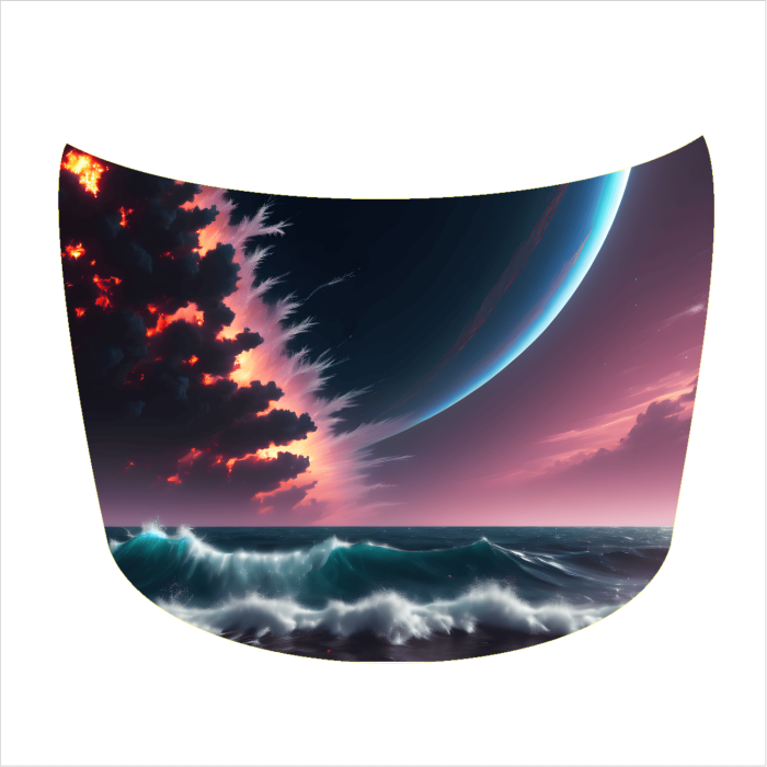 Folie Capota Auto Hood Art rezistenta la exterior marime M 165 x 120 cm - IoArtify.ro [3]