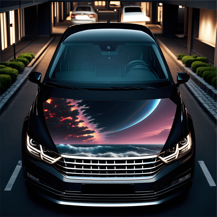 Folie Capota Auto Hood Art rezistenta la exterior marime M 165 x 120 cm - IoArtify.ro [2]