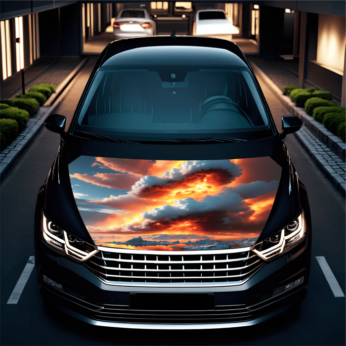 Folie Capota Auto Hood Art rezistenta la exterior marime S 150 x 110 cm - IoArtify.ro [2]