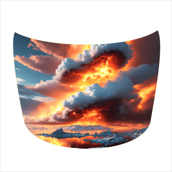 Folie Capota Auto Hood Art rezistenta la exterior marime S 150 x 110 cm - IoArtify.ro [3]