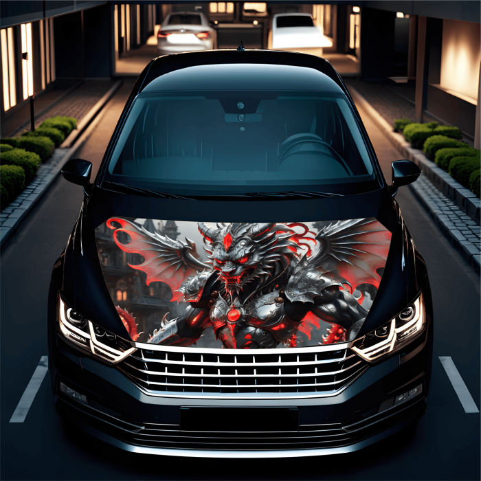 Folie Capota Auto Hood Art rezistenta la exterior marime S 150 x 110 cm - IoArtify.ro [2]