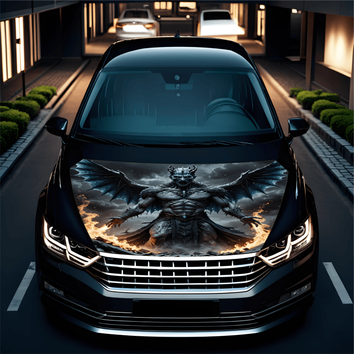 Folie Capota Auto Hood Art rezistenta la exterior marime S 150 x 110 cm - IoArtify.ro [2]