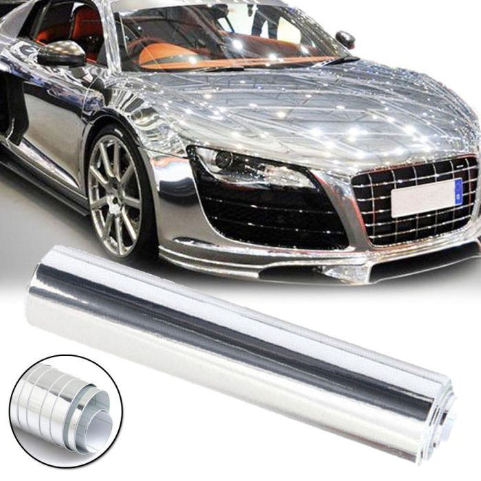 Folie colantare auto Crom 1 metru pe 1,52 metri - IoArtify.ro [3]
