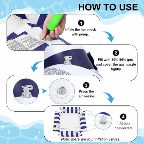 Fotoliu Gonflabil pentru Piscina sau la Plaja Maxim 180 Kg 100 cm x 100 cm Alb cu Albastru Inchis – IoArtify.ro [5]