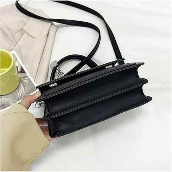 Geanta de Umar cu Lantic Model cu Elegant Piele Ecologica 21 cm x 16 cm x 7.5 cm Negru - IoArtify.ro [2]