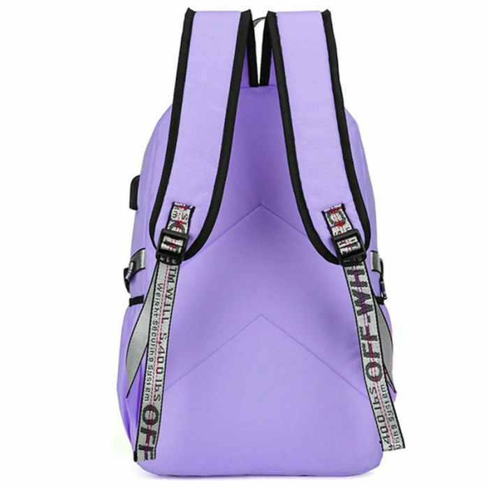 Ghiozdan Smart pentru Copii Material Impermeabil cu Port USB 20 35 L Violet – IoArtify.ro [5]