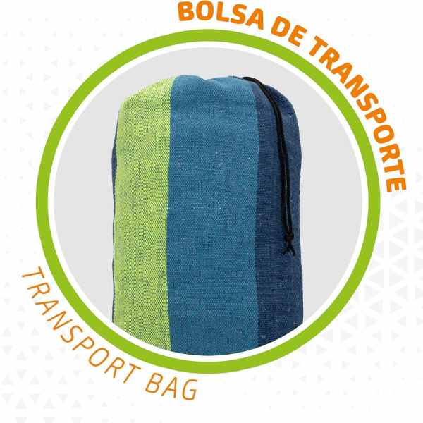 Relaxare în aer liber cu hamacul multicolor din bumbac, 185x80cm, suport până la 120kg [6]
