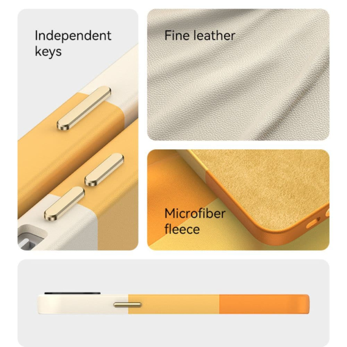 Husa de Protectie din Piele Ecologica cu Armaturi pe Margini pentru Iphone 14 Albastru Multicolor rezistenta la socuri - IoArtify.ro [9]