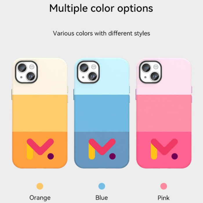 Husa de Protectie din Piele Ecologica cu Armaturi pe Margini pentru Iphone 14 Roz Multicolor rezistenta la socuri – IoArtify.ro [8]