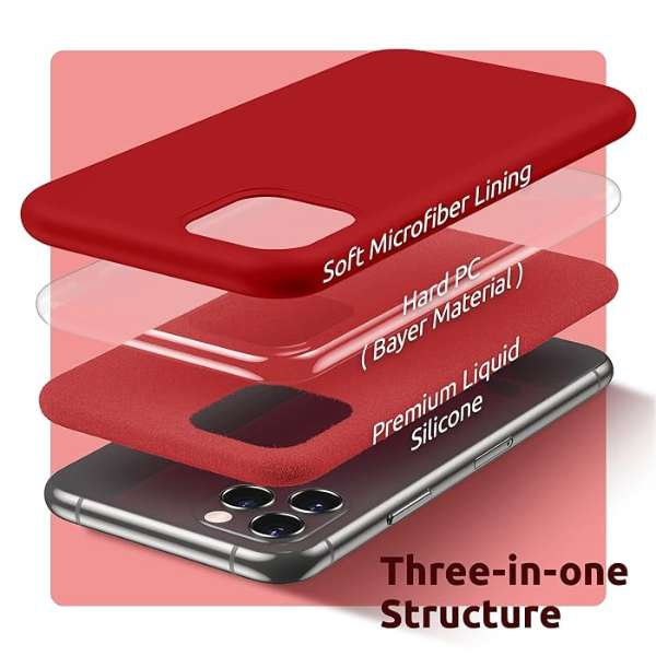 Husa din Silicon Soft compatibila cu iPhone 11 Pro Max Rosu cu protectie antișoc - IoArtify.ro [3]