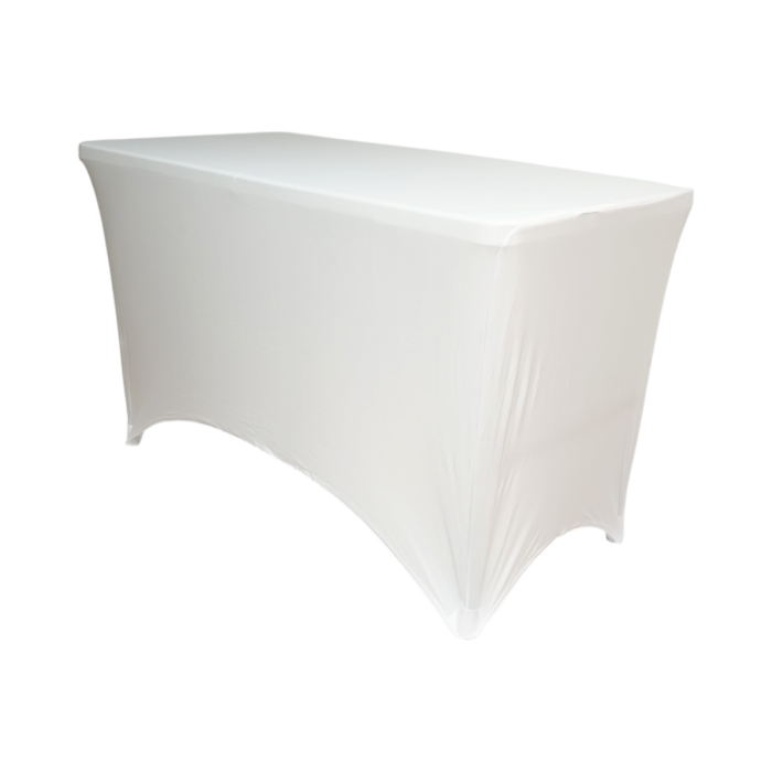 Husa pentru masa dreptunghiulara albă elastica dimensiune 180 x 70 x 74 cm - IoArtify.ro [3]