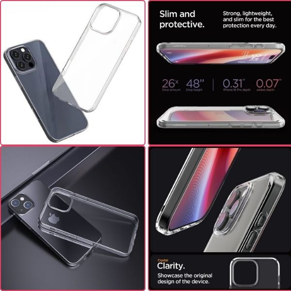 Husa si Folie Protectie pentru iPhone 16 Pro Max Silicon Transparenta Grosime 2 mm – IoArtify.ro [3]
