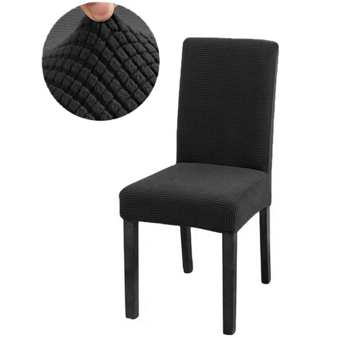 Husa universala pentru scaune clasice model CATIFEA culoare NEGRU din material catifea rezistent - IoArtify.ro [2]
