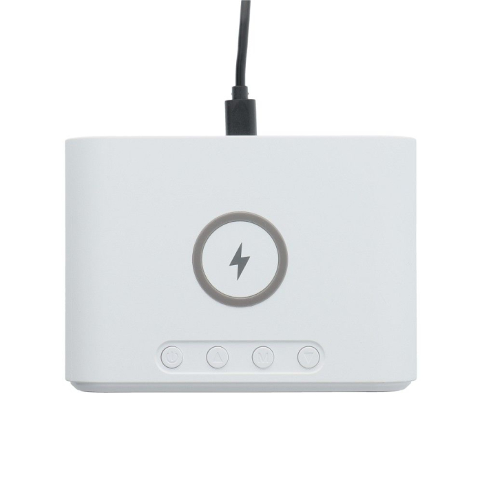 Incarcator Wireless Fast Charging 15W cu Ceas Digital si Termometru incorporat 11 x 8 x 6.5 cm Alb - IoArtify.ro [3]