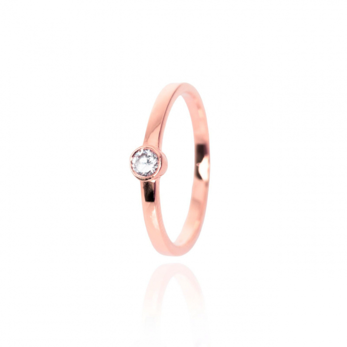 Inel Celeste din Aur 14K cu Diamant, Rubin, Safir sau Smarald – Eleganță Clasică și Personalizare Unică [3]