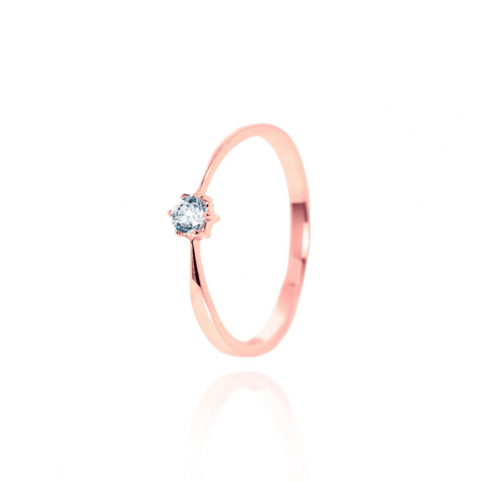 Inel Forever din AUR 14K cu Diamant, Eleganță Clasică și Personalizare, Cadou Perfect pentru Momente Speciale [3]