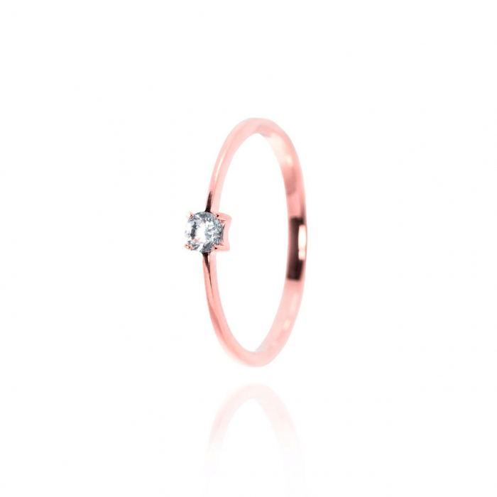 Inel Majestic din AUR 14K cu Diamant – Eleganță și Rafinament pentru Momente Speciale [3]