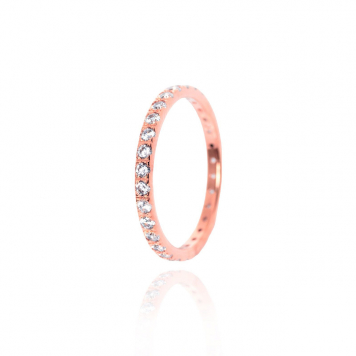 Inel Tennis Love din AUR 14K cu diamant [3]