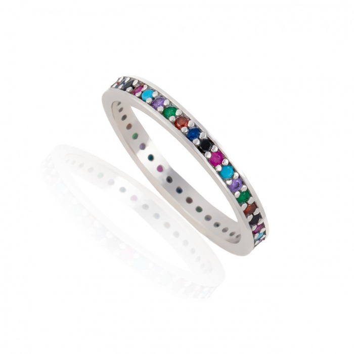 Inel Tennis din Argint 925 Rodiat, Design Clasic, Elegant și Discret, 1.45g, Personalizare Disponibilă [7]