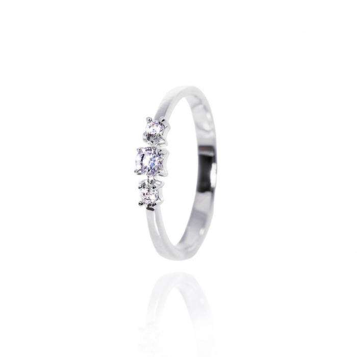 Inel Trilogy of Love din AUR 14K cu diamant [2]
