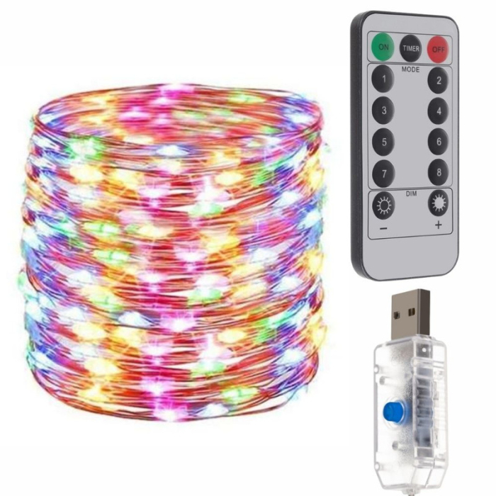 Instalatie luminoasa de Craciun cu Telecomanda si Temporizator 300 LED-uri Alimentare USB 30 m Multicolor – IoArtify.ro [1]