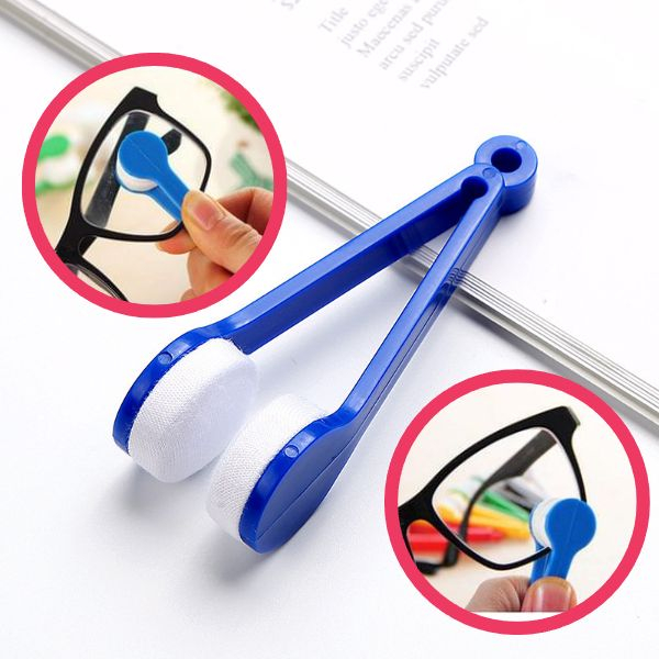 Instrument cu 2 capete din microfibra pentru curatarea si intretinerea lentilelor de ochelari 7x2 cm Albastru – IoArtify.ro [3]