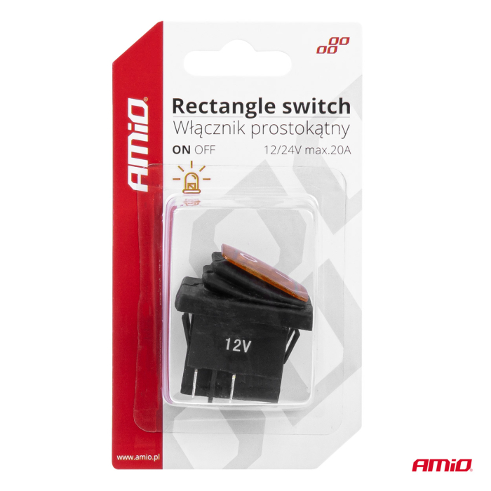 Intrerupator Auto Waterproof On/Off 12/24V, Iluminat Galben, Durabil, Pentru ATV, SSV, Off-Road [5]