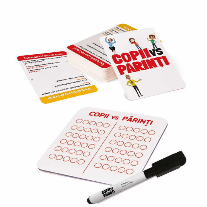 Joc de Carti Copii Vs Parinti cu 52 de carti rezistente din carton - IoArtify.ro [2]
