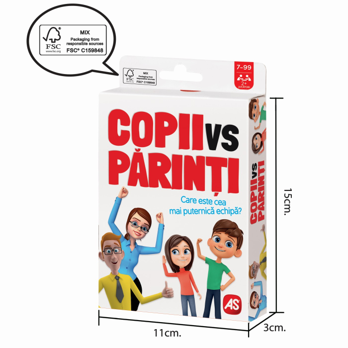 Joc de Carti Copii Vs Parinti cu 52 de carti rezistente din carton - IoArtify.ro [4]
