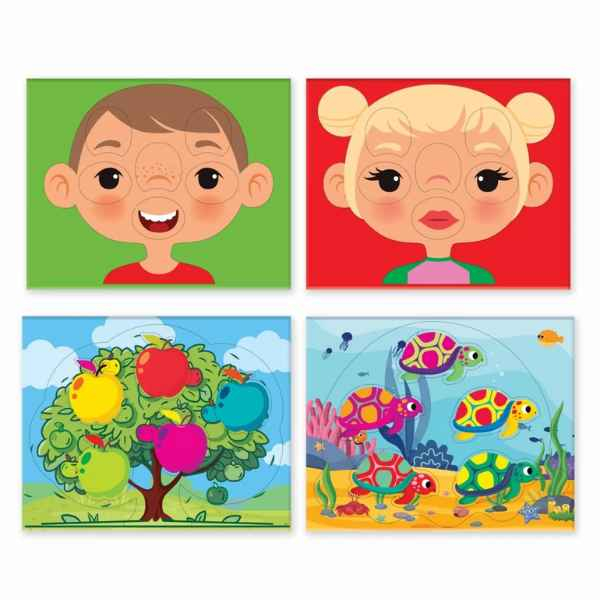 Joc Educativ din 4 Tablouri de Bord Potriveste Formele Puzzle din Lemn pentru Copii + 2 Ani – IoArtify.ro [2]