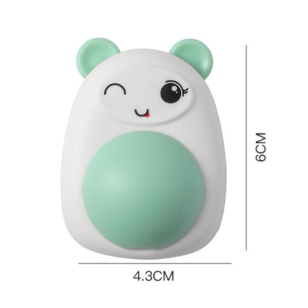 Jucarie interactiva Model Ursulet pentru pisicute cu minge rotativa 360 grade din iarba Catnip 4.3 x 6 cm Roz – IoArtify.ro [3]