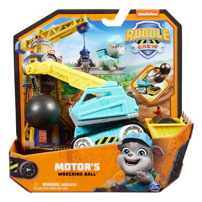 Patrula Catelusilor Rubble And Crew Motor si Tractorul cu Bila de Demolare jucarie cu sunete - IoArtify.ro [1]