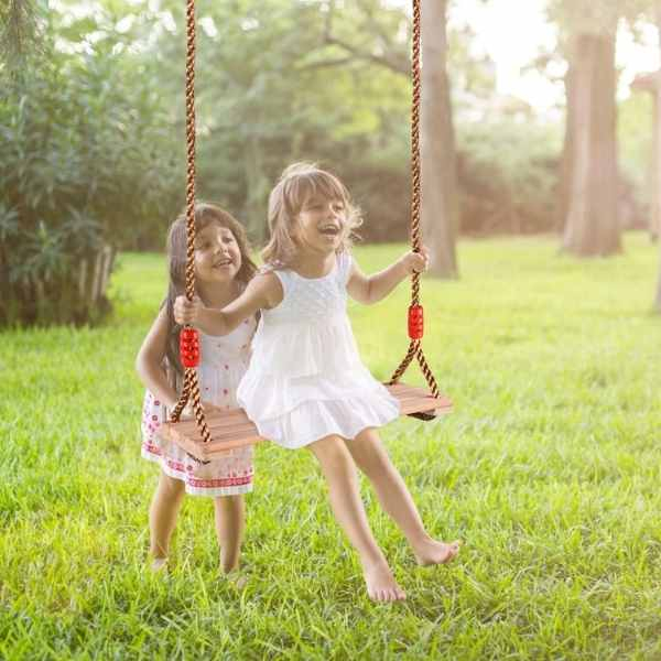 Leagan cu Sfoara pentru Copii din Lemn Dreptunghiular 40 x 16.2 x 1.2 cm – IoArtify.ro [9]