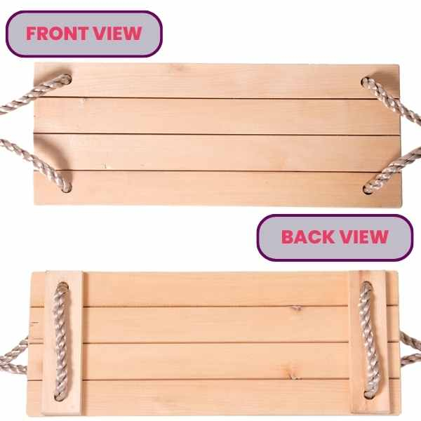 Leagan cu Sfoara pentru Copii din Lemn Dreptunghiular 40 x 16.2 x 1.2 cm – IoArtify.ro [2]