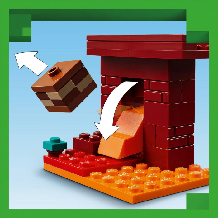 Lego Minecraft Batalie Deasupra Lavei În Nether 21266 set 345 piese - IoArtify.ro [5]