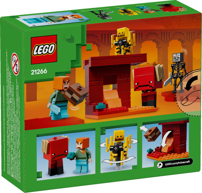 Lego Minecraft Batalie Deasupra Lavei În Nether 21266 set 345 piese - IoArtify.ro [8]