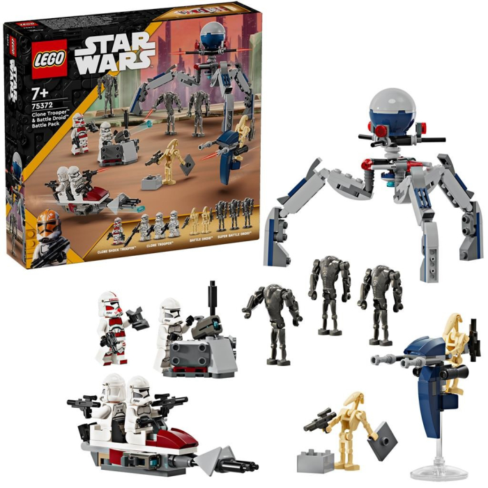 Lego Star Wars Pachet de Lupta Clone Trooper si Droid de Lupta 75372 set 2 figurine - IoArtify.ro [5]