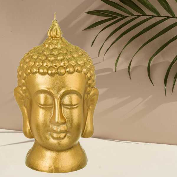 Lumanare Decorativa Model Cap Buddha 3D 11 x 21 cm Auriu - IoArtify.ro [4]