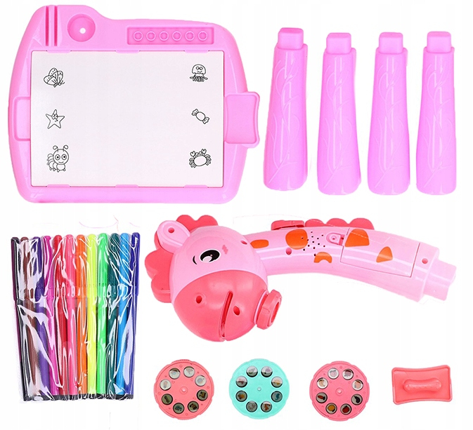 Masa Muzicala de Desen pentru copii cu Proiector model Girafa culoare Roz 24 imagini AVX-WT-222-2-PINK-GIRAFFE – IoArtify.ro [3]