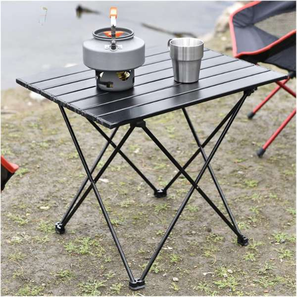 Masa Pliabil pentru Gradina sau Camping Plastic HDPE Impermeabila 53x51x50 cm Maro – IoArtify.ro [6]