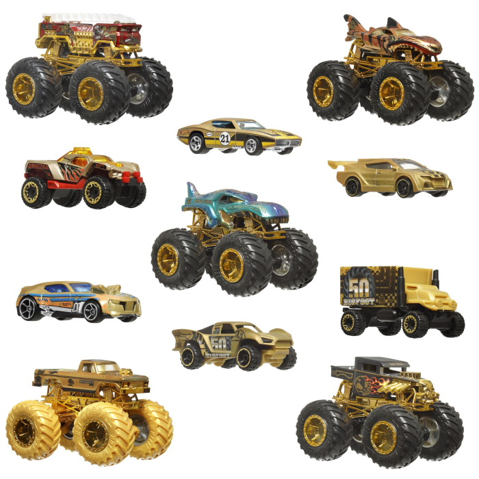 Hot Wheels Monster Truck 50 Bigfoot Set 11 Vehicule cu roți mari și detalii realiste - IoArtify.ro [3]