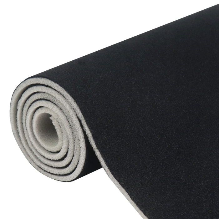 Material textil cu spate buretat pentru recondiționare plafon auto, culoare Neagră, 2m x 1,5m [3]
