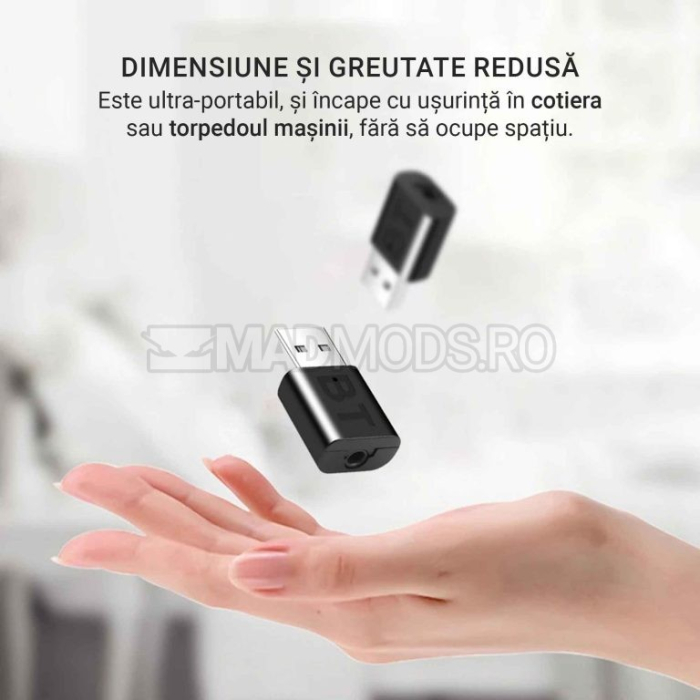 Adaptor Bluetooth 5.0 USB Transmițător și Receptor Audio Jack [5]