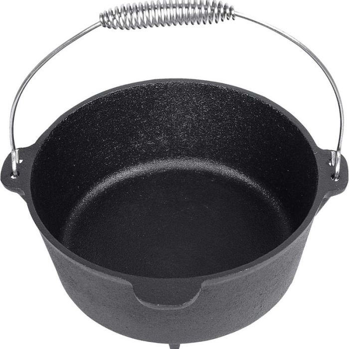 Oala de Fonta cu Maner din Inox 10 L 34x14 cm Negru – IoArtify.ro [4]