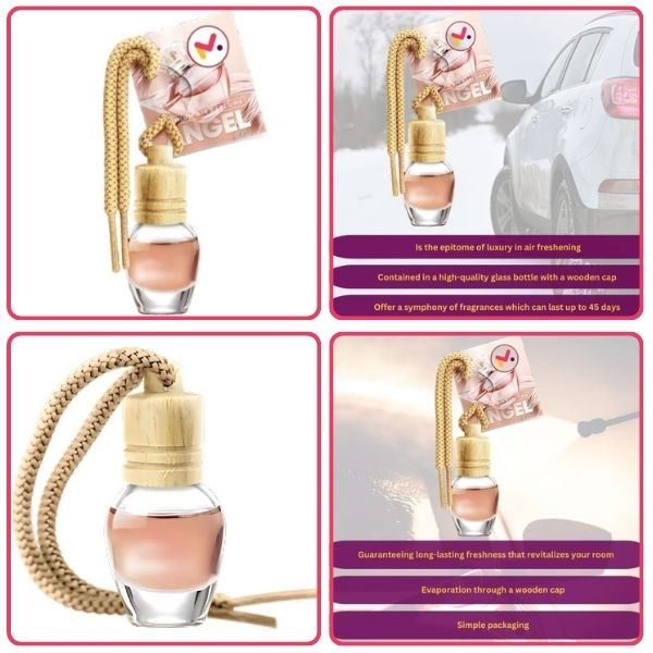 Odorizant Auto Aroma Angel si Perie cu Maner Ergonomic si Fire din Nylon SoftTouch cu Maner Antiderapant - IoArtify.ro [3]