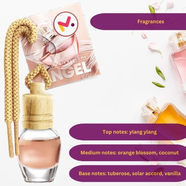 Odorizant Auto in Sticla cu Snur si Capac din Lemn Aroma Angel 8 ml - IoArtify.ro [5]