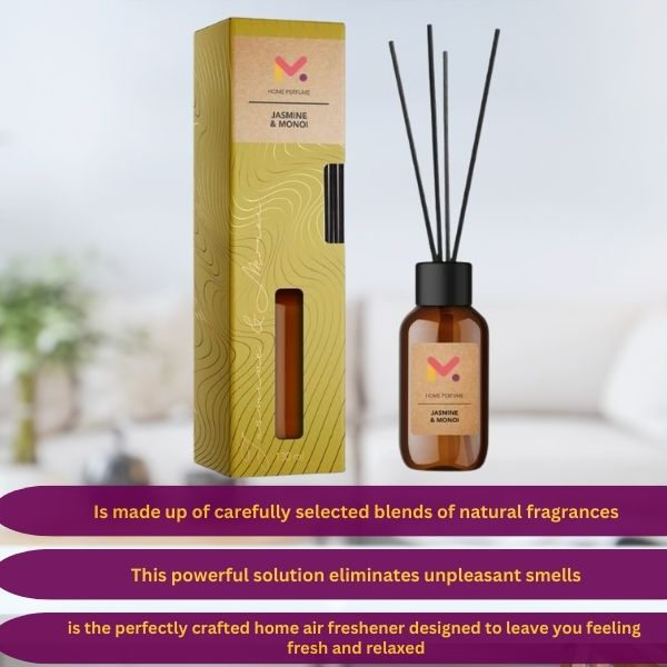 Odorizant cu Betisoare pentru Camera 125 ml Aroma Iasomie și Monoi Capacitate Lungă Durată - IoArtify.ro [4]