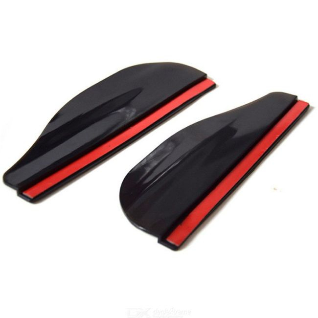 Set 2 Deflectoare de ploaie universale pentru oglinzi laterale, flexibil, fumurii, fixare cu benzi adezive 3M [5]