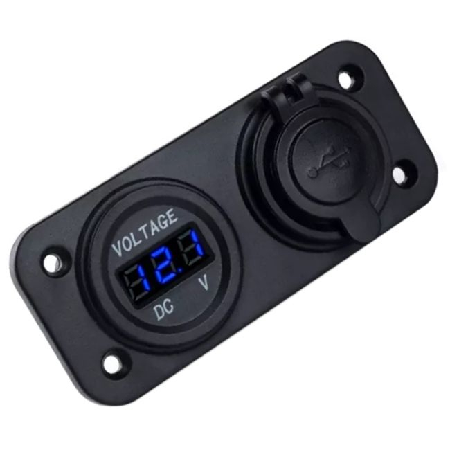 Panou electric suplimentar impermeabil pentru vehicule Off Road ATV SSV cu 2 porturi USB si voltmetru 12-24V – IoArtify.ro [3]